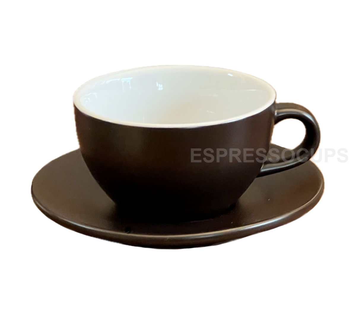 "TULIPANO" 300ml Latte Cups (L) - brown matte